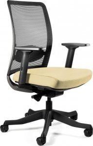 Krzesło biurowe Unique Meble Fotel biurowy, ergonomiczny, Anggun - M, buttercup, czarny 1