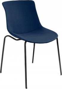 Unique Meble Krzesło do jadalni, salonu, easy ar, ciemne niebieskie 1