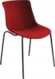 Unique Meble Krzesło do jadalni, salonu, easy ar, czerwone 1