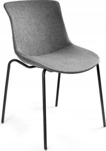 Unique Meble Krzesło do jadalni, salonu, easy ar, jasne szare 1