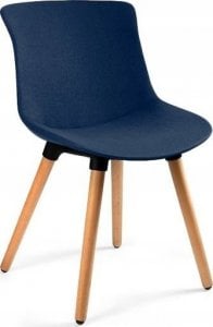 Unique Meble Krzesło do jadalni, salonu, easy mr, kolor ciemny niebieski 1