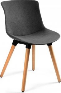 Unique Meble Krzesło do jadalni, salonu, easy mr, kolor ciemny szary 1