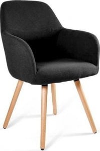Unique Meble Krzesło do salonu, jadalni, Line, czarny 1