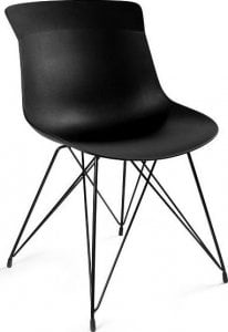 Unique Meble Krzesło do jadalni, salonu, easy b, kolor czarny 1