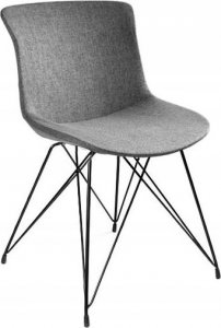 Unique Meble Krzesło do jadalni, salonu, easy br, jasny szary 1