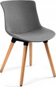 Unique Meble Krzesło do jadalni, salonu, easy mr, kolor jasny szary 1