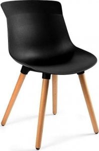Unique Meble Krzesło do jadalni, salonu, easy m, czarny 1