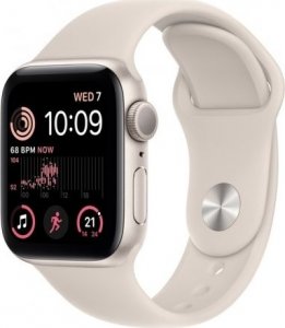 Smartwatch Apple Smartwatch Apple Watch SE 2022 GPS+Cellular 40mm Aluminium Księżycowa poświata z Księżycowa poświata paskiem Sport MNPH3 1