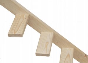 SCHODKI DRABINKA DLA KOTA 5 STOPNI DREWNO 1 M 3