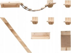 SCHODKI DRABINKA DLA KOTA 5 STOPNI DREWNO 1 M 6