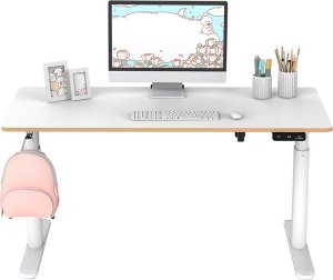 Ultradesk Biurko dla dzieci, elektycznie regulowany, 120X60 cm, 55-81 cm, PULSAR, biały, ULTRADESK 3