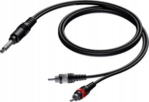 Kabel Procab PROCAB CAB719/3 Wtyk męski stereo 6,3 mm – 2 x złącze męskie RCA/cinch, 3 m 1