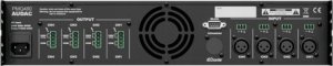 System przekazu sygnału AV Audac AUDAC PMQ480 Czterokanałowy wzmacniacz mocy z obsługą WaveDynamics™, 70 V/100 V 2