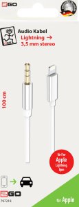 Kabel USB 2GO AUX/MP3 Kabel audio dla urządzeń Lightning 100cm biały 2