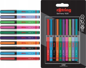 Rotring Rotring Fineliner-Feinfaserschreiber 0,4mm Fun Farben 4er Blister 4