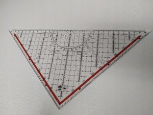 Möbius+Ruppert M+R Geodreieck 32cm Acrylglas glasklar im Etui 1 Stück 3