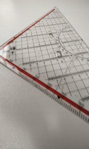 Möbius+Ruppert M+R Geodreieck 32cm Acrylglas glasklar im Etui 1 Stück 4