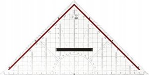 Möbius+Ruppert M+R Geodreieck 32cm Acrylglas glasklar im Etui 1 Stück 5