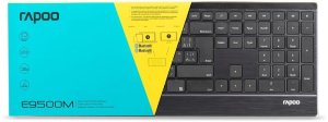 Klawiatura Rapoo RAPOO klawiatura E9500M Multi-mode Wireless Ultra-slim Keyboard Black 6