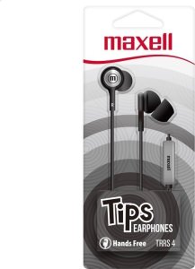 Słuchawki Maxell MAXELL EARPHONES IN-TIPS IN EAR STEREO WITH MICROPHONE BLACK 304010.00.CN 1