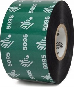 Zebra Resin Ribbon, 40mmx450m (1.57inx1476ft), 5095; High Performance, 25mm (1in) core, 6/box 4