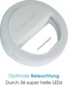 Realpower Smartphone pierścieniowe oświetlenie Eva Selfie Light 2