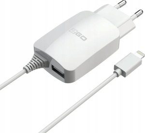Ładowarka 2GO 2GO Ladegerät 12W Lightning + 1x USB, Kabel 1,4m,  weiß 3