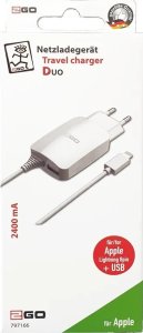 Ładowarka 2GO 2GO Ladegerät 12W Lightning + 1x USB, Kabel 1,4m,  weiß 4