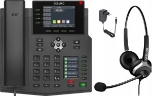 Telefon GEQUDIO GEQUDIO GX5+ IP-Telefon Set mit Netzteil & Headset 1