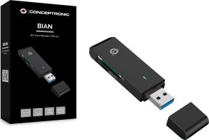 Czytnik Conceptronic CONCEPTRONIC SD+MicroSD Card Reader USB 3.0          schwarz 2