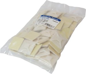 LogiLink Uchwyt na opaski kablowe ABS 100Stk samoprzylepny 4x4cm 3