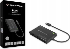 Czytnik Conceptronic CONCEPTRONIC Smart ID Card Reader All-In-One schwarz 1