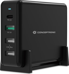 Ładowarka Conceptronic CONCEPTRONIC Ladegerät 4Port  65W,1xUSB-C/3xUSB-A Desk PD sw 1