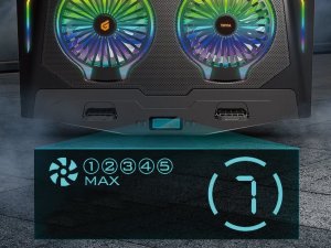 Podstawka chłodząca Conceptronic CONCEPTRONIC 2-Fan Cooling Pad (17.0")/ Ergonomisch Gaming 4