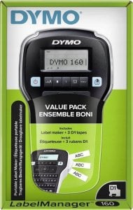 Dymo DYMO LabelManager 160 Starter-Set m. 3 D1-Bänder 12mm Qwertz 1