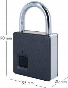 Schwaiger Schwaiger Fingerprint Schloss m. Stahlbügel + Notfallschlüss 2