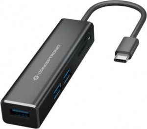 Adapter USB Conceptronic CONCEPTRONIC 3-Port USB-C->USB-A 3.0/SD/MicroSD/TF card slot 1