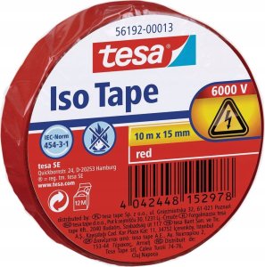 Tesa tesa Isolierband 10m 15mm rot 1