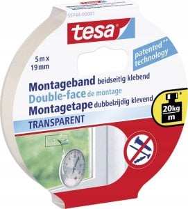 Tesa tesa Powerbond Montageband Transparent 5m 19mm 1