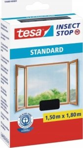 Tesa tesa Fliegengitter Standard Klettband 1,5x1,8m anthrazit 1