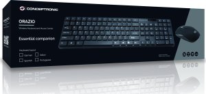 Klawiatura + mysz Conceptronic CONCEPTRONIC Wireless Tastatur + Maus,Layout deutsch schwarz 4