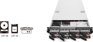 Obudowa SilverStone SilverStone RM22-308 Rackmount Server Gehäuse, 2U, E-ATX - schwarz 2