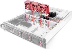 Obudowa SilverStone SilverStone RM22-308 Rackmount Server Gehäuse, 2U, E-ATX - schwarz 3