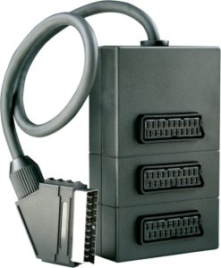 Schwaiger Schwaiger Scart-Verteiler 3-fach Schwarz 2