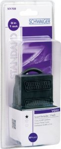 Schwaiger Schwaiger Scart-Verteiler 3-fach Schwarz 3