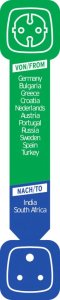 Brennenstuhl Adapter podróżny gniazdo Euro wtyczka typu M Indie RPA 3