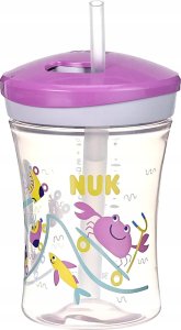 NUK NUK Trinklernset mit drei Trinkaufsätzen lila/rosa 5