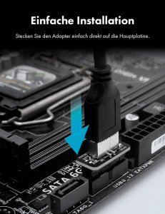 Graugear Graugear Interner 19-Pin Stecker (USB 3.0) auf USB 3.1 Typ-E 20-Pin Key A - 180 Grad 3
