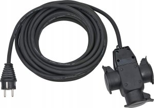 Brennenstuhl Brennenstuhl Extension Cable w. 3-way Rubber Coupling IP 44 10m 1