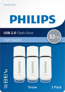 Pendrive Philips USB 2.0 3-Pack 32GB Snow Edition Shadow Grey 3